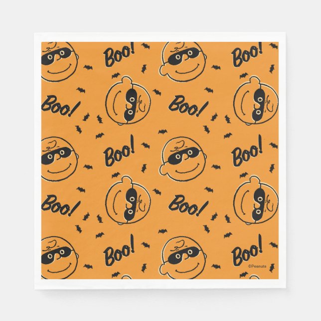 Peanuts | Charlie Brown Boo! Pattern Napkin (Front)