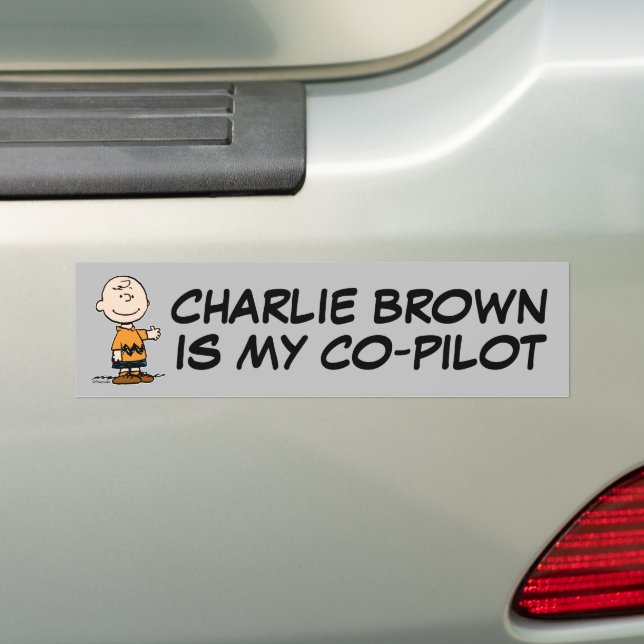 Peanuts | Charlie Brown Bumper Sticker (On Car)