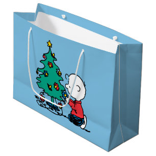 Peanuts   Charlie Brown Christmas Lights Large Gift Bag