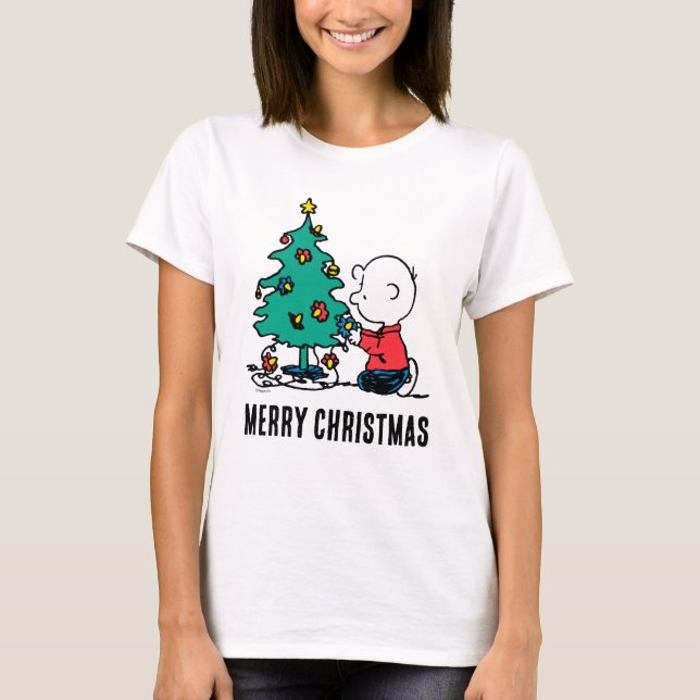 Peanuts | Charlie Brown Christmas Lights T-Shirt (Front)