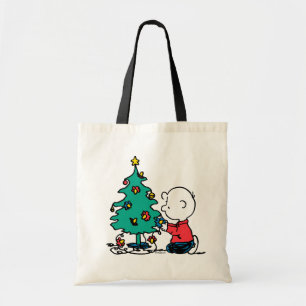 Peanuts   Charlie Brown Christmas Lights Tote Bag