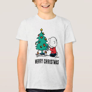 Peanuts   Charlie Brown Christmas Lights Tri-Blend Shirt