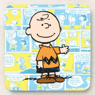 Peanuts Charlie Brown Comic Pattern Coaster