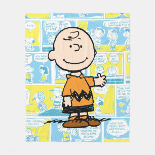 Peanuts Charlie Brown Comic Pattern Fleece Blanket