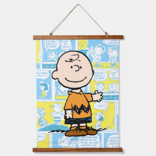 Peanuts Charlie Brown Comic Pattern Hanging Tapestry
