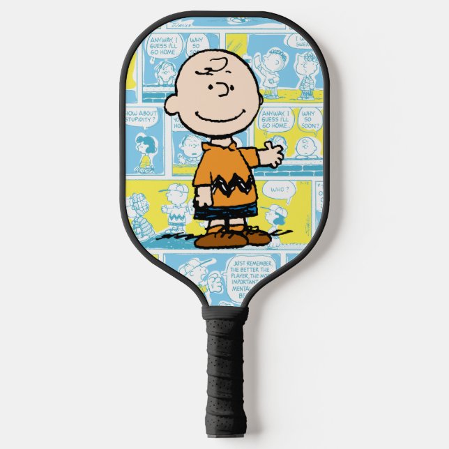 Peanuts | Charlie Brown Comic Pattern Pickleball Paddle (Front)
