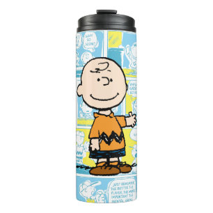 Peanuts Charlie Brown Comic Pattern Thermal Tumbler