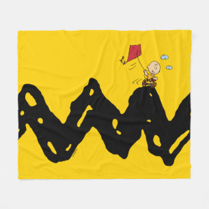 Peanuts Charlie Brown Flying Kite Fleece Blanket