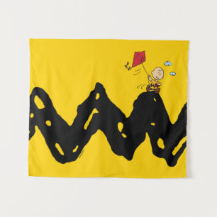 Peanuts Charlie Brown Flying Kite Tapestry
