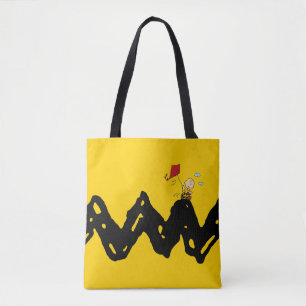 Peanuts   Charlie Brown Flying Kite Tote Bag