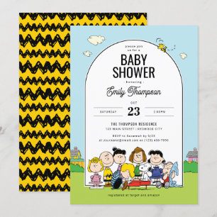 Peanuts   Charlie Brown & Gang - Arch Baby Shower Invitation