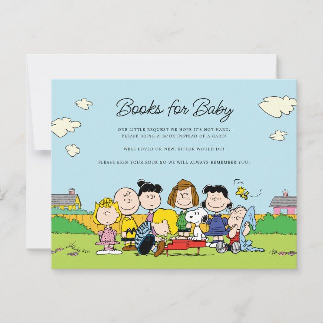 Peanuts | Charlie Brown & Gang Books for Baby Invitation (Front)