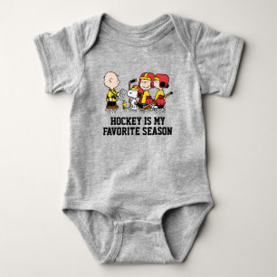 Peanuts   Charlie Brown Hockey Coach Baby Bodysuit