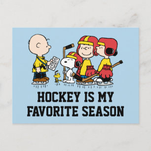 Peanuts   Charlie Brown Hockey Coach Postcard