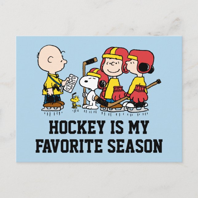 Peanuts | Charlie Brown Hockey Coach Postcard (Front)
