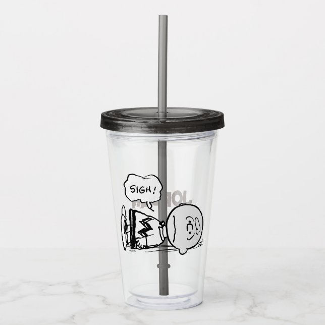 Peanuts | Charlie Brown is Down Acrylic Tumbler (Front)