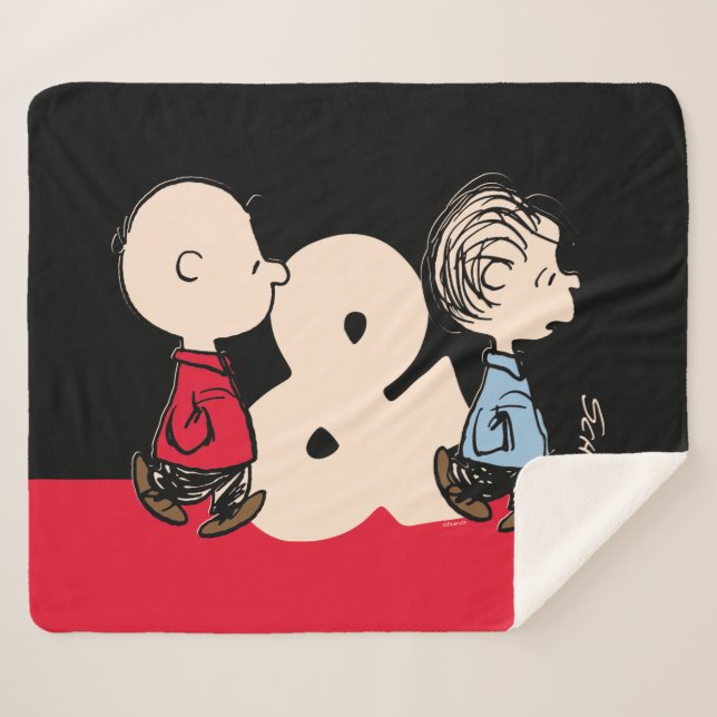 Peanuts | Charlie Brown & Linus Sherpa Blanket (Front (Horizontal))