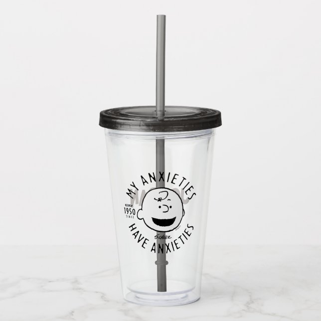 Peanuts | Charlie Brown Nervous Since 1950 Acrylic Tumbler (Front)