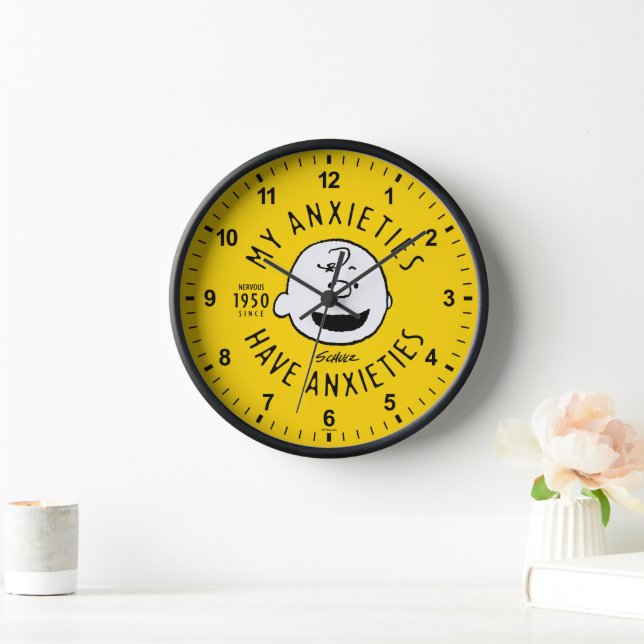 Peanuts | Charlie Brown Nervous Since 1950 Clock (Home)