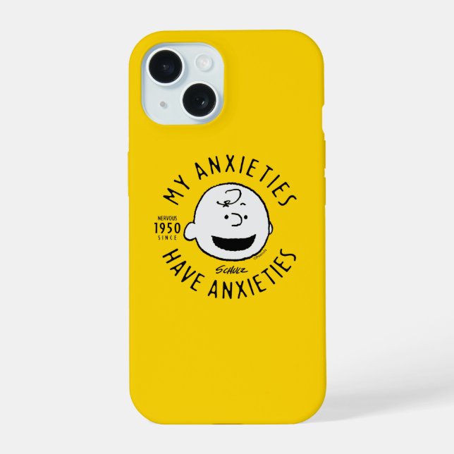 Peanuts | Charlie Brown Nervous Since 1950 iPhone 15 Case (Back)