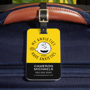 Peanuts   Charlie Brown Nervous Since 1950 Luggage Tag