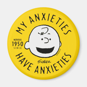 Peanuts   Charlie Brown Nervous Since 1950 Magnet