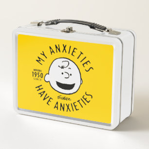 Peanuts Charlie Brown Nervous Since 1950 Metal Lunch Box