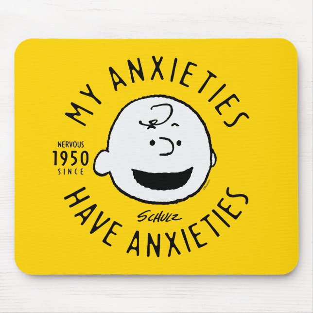 Peanuts | Charlie Brown Nervous Since 1950 Mouse Mat (Front)