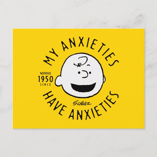 Peanuts | Charlie Brown Nervous Since 1950 Postcard (Front)