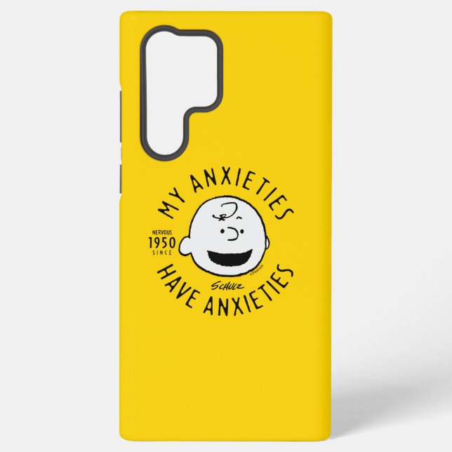 Peanuts | Charlie Brown Nervous Since 1950 Samsung Galaxy S22 Ultra Case (Back)