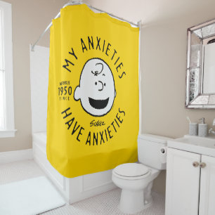 Peanuts   Charlie Brown Nervous Since 1950 Shower Curtain