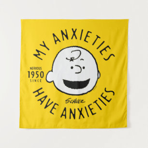 Peanuts Charlie Brown Nervous Since 1950 Tapestry