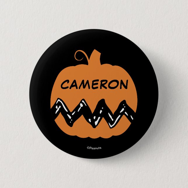 Peanuts | Charlie Brown Orange Pumpkin 6 Cm Round Badge (Front)