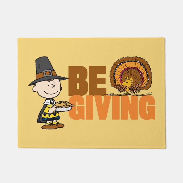 Peanuts | Charlie Brown Pilgrim Doormat (Front)