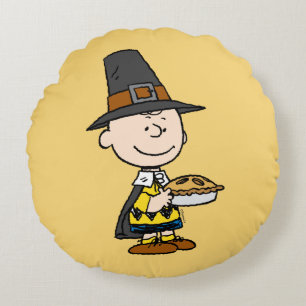 Peanuts Charlie Brown Pilgrim Round Cushion