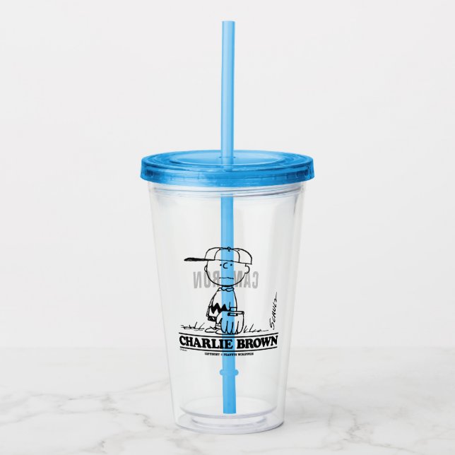 Peanuts | Charlie Brown Playing Ball Acrylic Tumbler (Front)