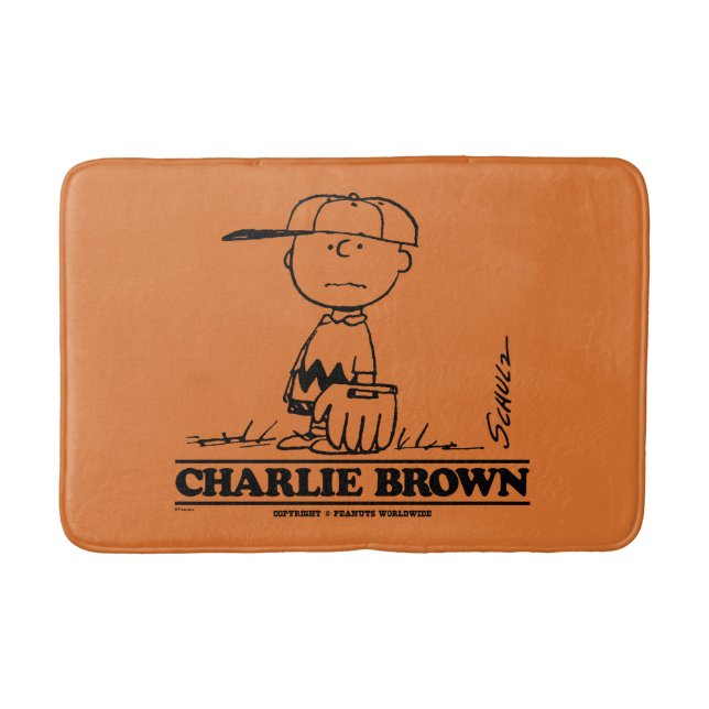 Peanuts | Charlie Brown Playing Ball Bath Mat (Front)