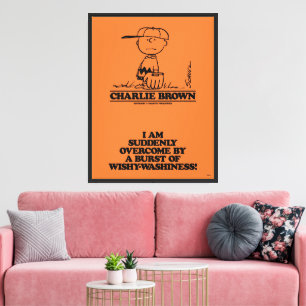 Peanuts Charlie Brown Playing Ball Canvas Print