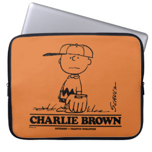 Peanuts   Charlie Brown Playing Ball Laptop Sleeve
