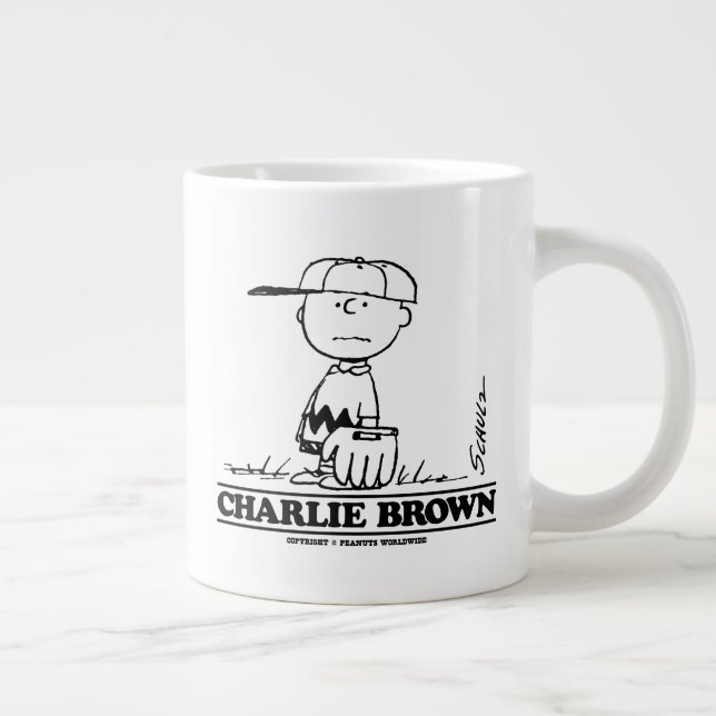 Peanuts | Charlie Brown Playing Ball Large Coffee Mug (Right)