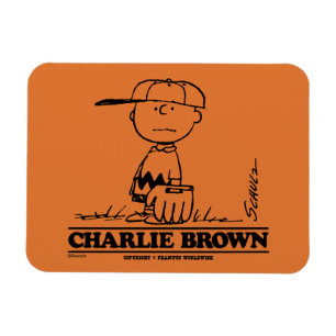 Peanuts   Charlie Brown Playing Ball Magnet