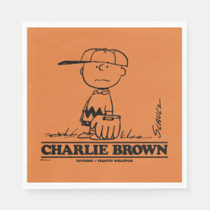 Peanuts Charlie Brown Playing Ball Napkin