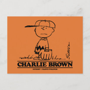 Peanuts Charlie Brown Playing Ball Postcard