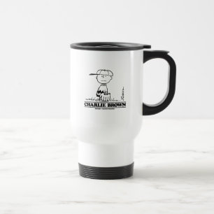 Peanuts   Charlie Brown Playing Ball Travel Mug