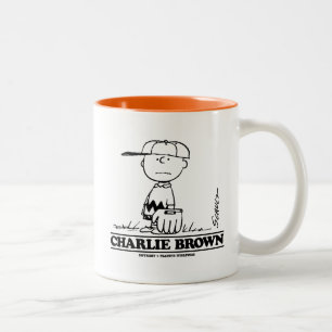 Peanuts   Charlie Brown Playing Ball Two-Tone Coffee Mug