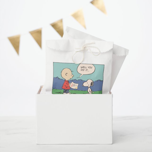 Peanuts Charlie Brown Snoopy Well You Did It Grad Favour Bags (Party)