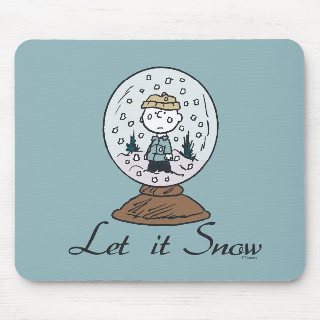 Peanuts | Charlie Brown Snow Globe Mouse Mat (Front)