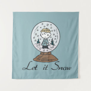 Peanuts Charlie Brown Snow Globe Tapestry
