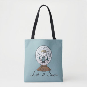 Peanuts Charlie Brown Snow Globe Tote Bag