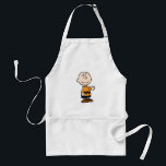 PEANUTS | Charlie Brown Standard Apron<br><div class="desc">Charlie Brown is the loveable loser in the zig-zag t-shirt. Check out this cute Peanuts design featuring Charlie Brown and his loveable smile. Personalise by adding your name!</div>